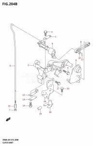 DF40A From 04003F-310001 (E01)  2013 drawing CLUTCH SHAFT (DF40AQH:E01)