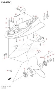 DF140AZ From 14003Z-040001 (E40)  2020 drawing GEAR CASE (DF140AZ:E01)