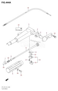 DF15 From 01503F-210001 (P01)  2012 drawing TILLER HANDLE (DF15:P01)