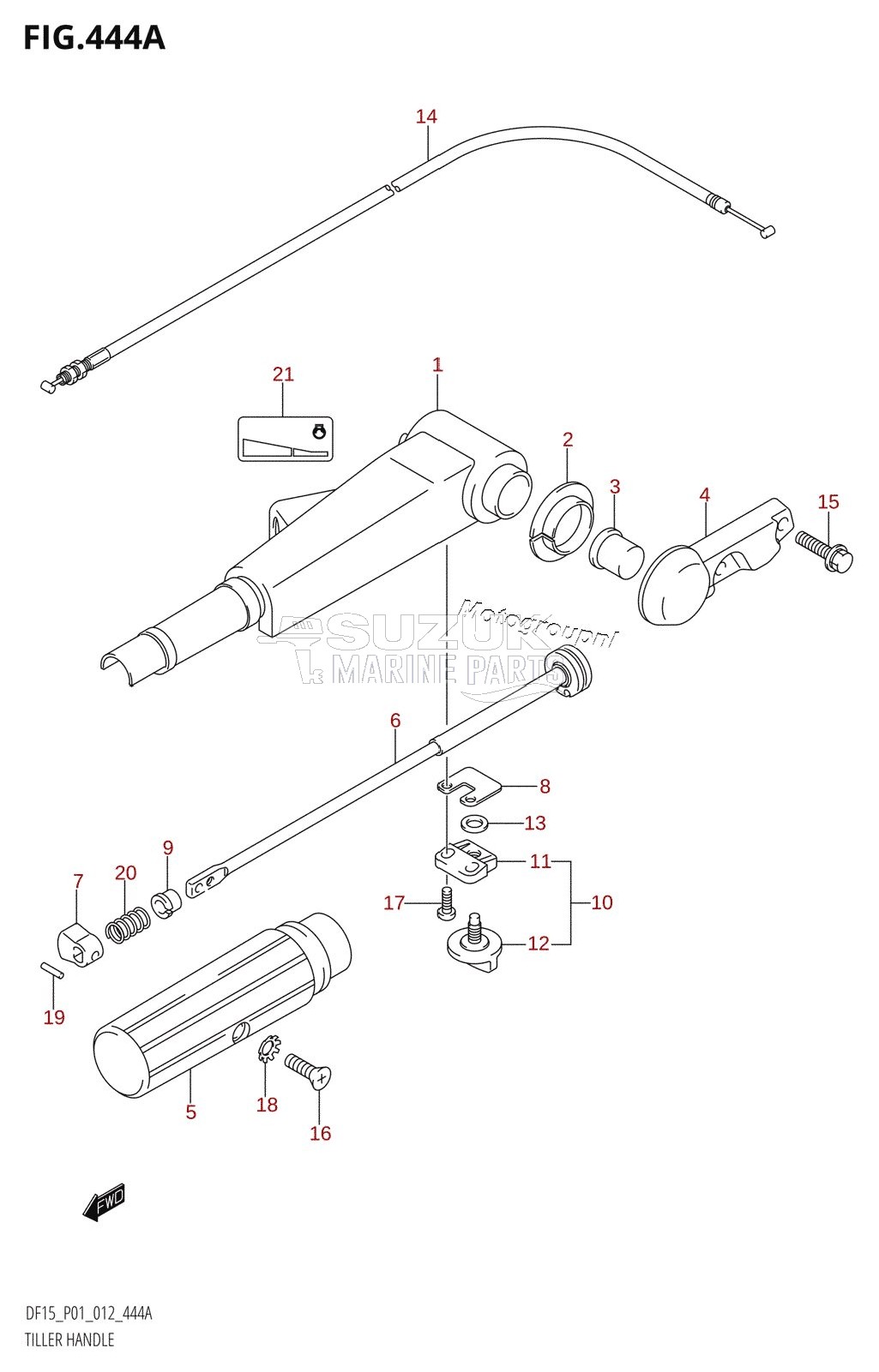 TILLER HANDLE (DF15:P01)