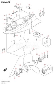 06002F-610001 (2016) 60hp E01 E40-Gen. Export 1 - Costa Rica (DF60A  DF60AQH  DF60ATH) DF60A drawing GEAR CASE (DF60AVT:E40)