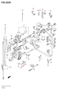 DF225Z From 22503Z-310001 (E01 E40)  2013 drawing HARNESS (DF250T:E40)