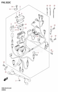 DF50A From 05003F-510001 (E03)  2015 drawing HARNESS (DF60A:E03)