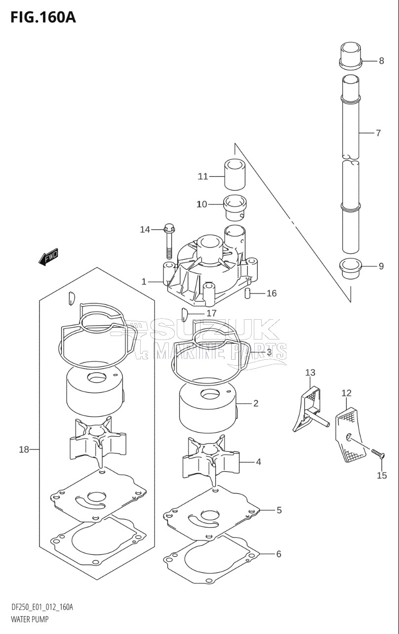 WATER PUMP (DF200T:E01)