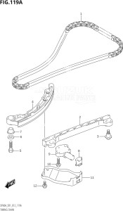 06002F-210001 (2012) 60hp E01 E40-Gen. Export 1 - Costa Rica (DF60AQH  DF60AT  DF60ATH  DF60ATL / DF60ATHL / DF60AQHL) DF60A drawing TIMING CHAIN