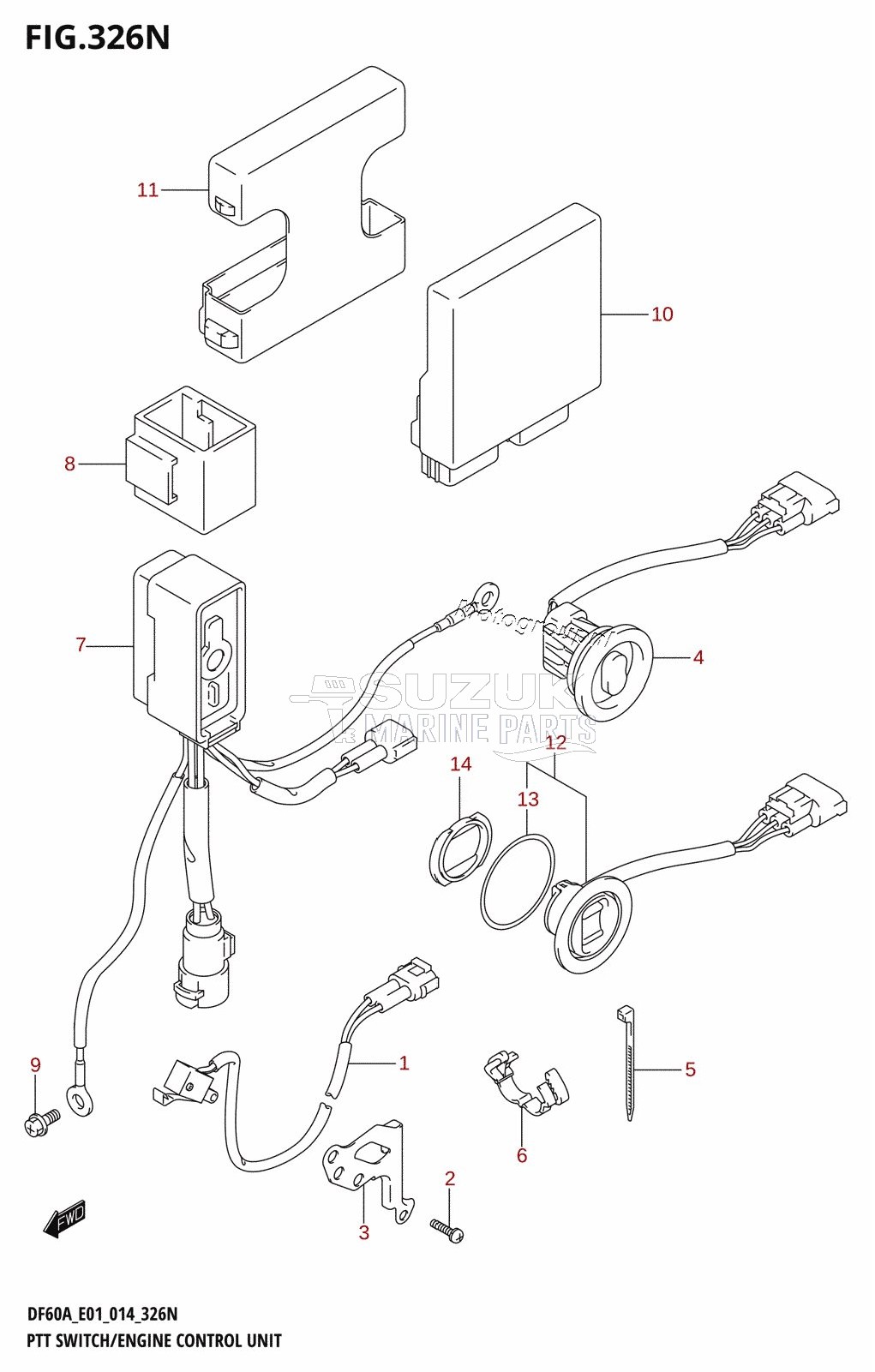 PTT SWITCH /​ ENGINE CONTROL UNIT (DF50AVT:E01)