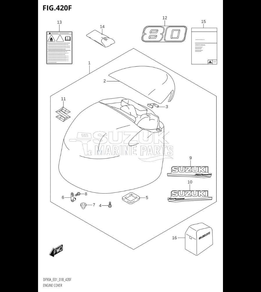 ENGINE COVER (DF80A:E40)