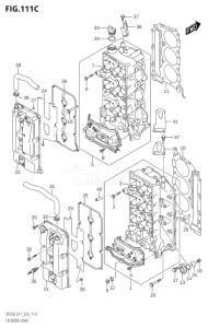 22503F-240001 (2022) 225hp E40-Costa Rica (DF225T) DF225T drawing CYLINDER HEAD (DF250ST)