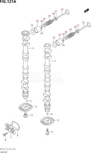 15002Z-110001 (2011) 150hp E01-Gen. Export 1 (DF150Z) DF150Z drawing CAMSHAFT (DF150T,DF150WT,DF150Z)