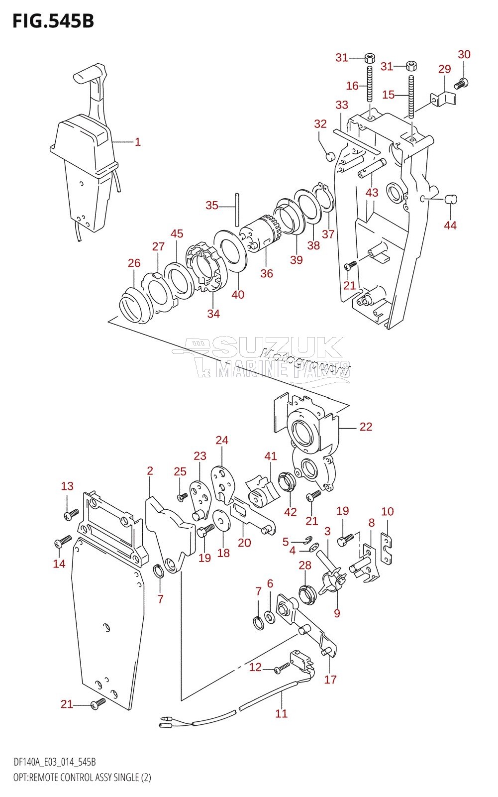 OPT:REMOTE CONTROL ASSY SINGLE (2) (DF140AZ:E03)