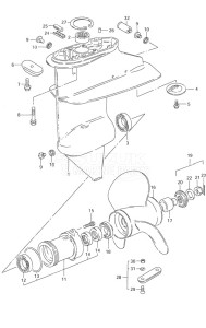 DF 9.9 drawing Gear Case