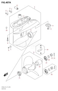 06003F-710001 (2017) 60hp E01 E40-Gen. Export 1 - Costa Rica (DF60AVT  DF60AVTH) DF60A drawing GEAR CASE (DF40A:E01)