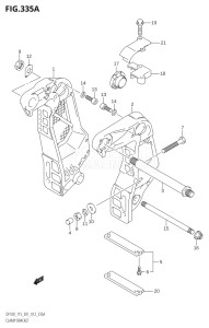 11502F-210001 (2012) 115hp E01 E40-Gen. Export 1 - Costa Rica (DF115T) DF115T drawing CLAMP BRACKET (DF100T:E01)