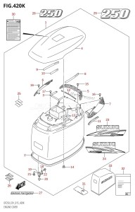 DF200Z From 20002Z-510001 (E01 E40)  2015 drawing ENGINE COVER ((DF250T,DF250Z):E01)