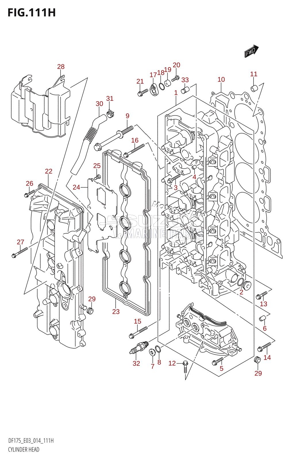 CYLINDER HEAD (DF175ZG:E03)