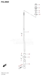 04003F-510001 (2005) 40hp E01 E13-Gen. Export 1 -  SE  Asia (DF40A  DF40AQH  DF40AST  DF40ATH) DF40A drawing CLUTCH ROD (DF40AST:E34)