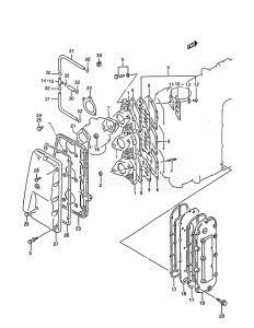 Outboard DT 85 drawing Inlet Case