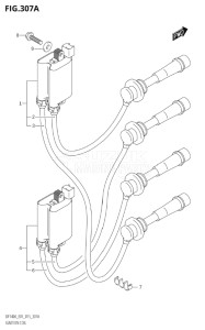 11503F-510001 (2005) 115hp E01 E40-Gen. Export 1 - Costa Rica (DF115AT) DF115A drawing IGNITION COIL