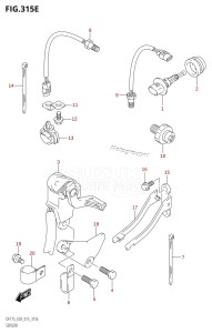 DF150ZG From 15002Z-510001 (E03)  2015 drawing SENSOR (DF175T:E03)