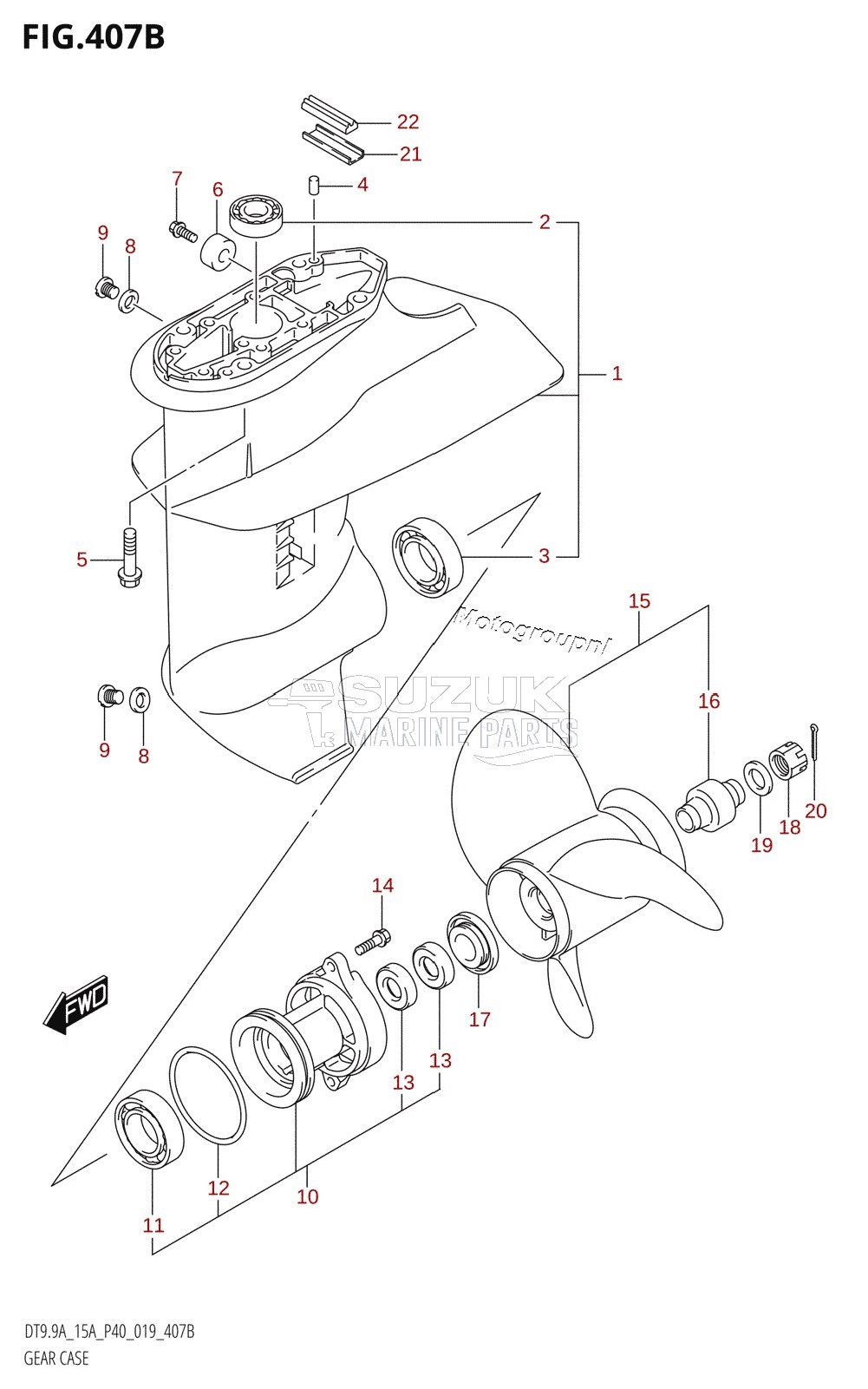 GEAR CASE (DT9.9A:P40,DT15A:P40)