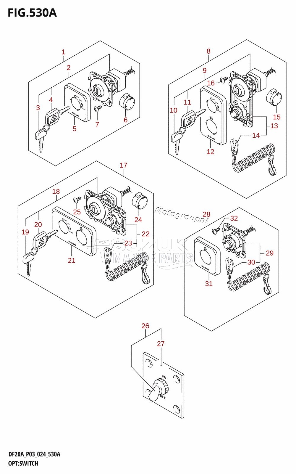 OPT:SWITCH (DF9.9B,DF9.9BT,DF15A,DF20A,DF20AT)