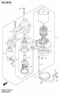 DF175AT From 17503F-440001 (E11 - E40)  2024 drawing STARTING MOTOR