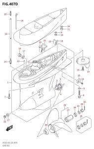 DF250Z From 25003Z-040001 (E03)  2020 drawing GEAR CASE (DF250Z)