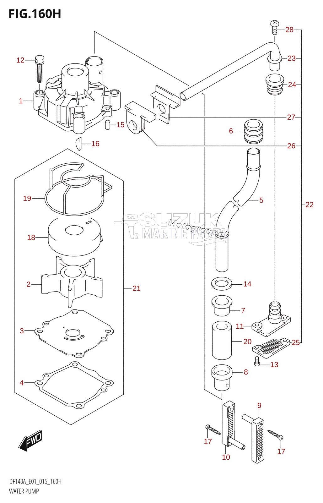 WATER PUMP (DF140AZ:E01)