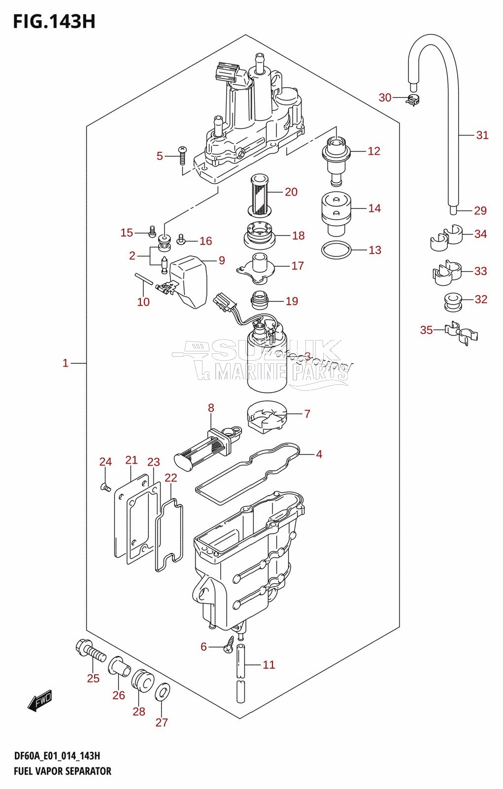 FUEL VAPOR SEPARATOR (DF60A:E40)