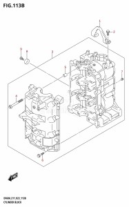 DF60A From 06003F-040001 (E01 E03 E11 E40)  2020 drawing CYLINDER BLOCK (022,023)