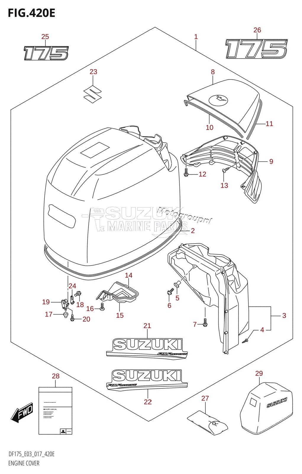 ENGINE COVER (DF175T:E03)