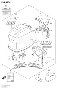 DF175Z From 17502Z-510001 (E03)  2015 drawing ENGINE COVER (DF150Z:E03)