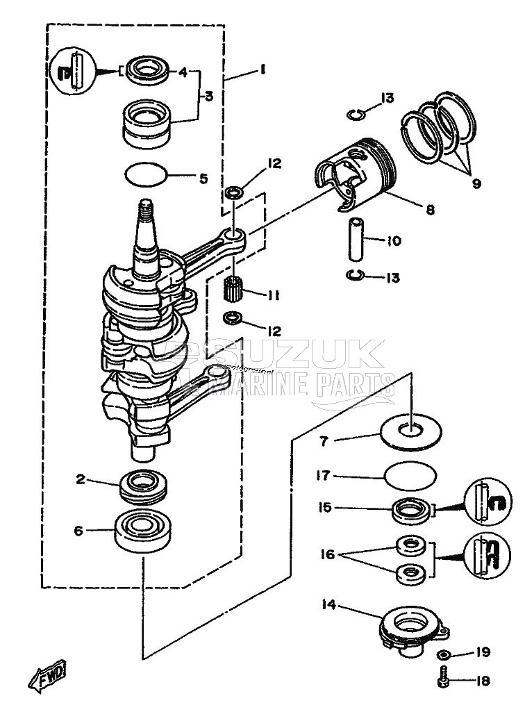 CRANKSHAFT--PISTON