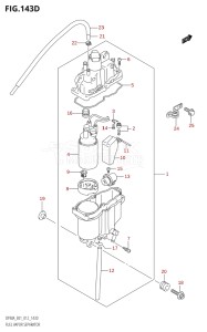 08002F-210001 (2012) 80hp E01 E40-Gen. Export 1 - Costa Rica (DF80A  DF80AT) DF80A drawing FUEL VAPOR SEPARATOR (DF70ATH:E40)