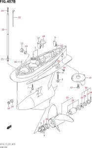 15001Z-880001 (2008) 150hp E01-Gen. Export 1 (DF150ZK8) DF150Z drawing GEAR CASE (DF150Z,DF175Z)??