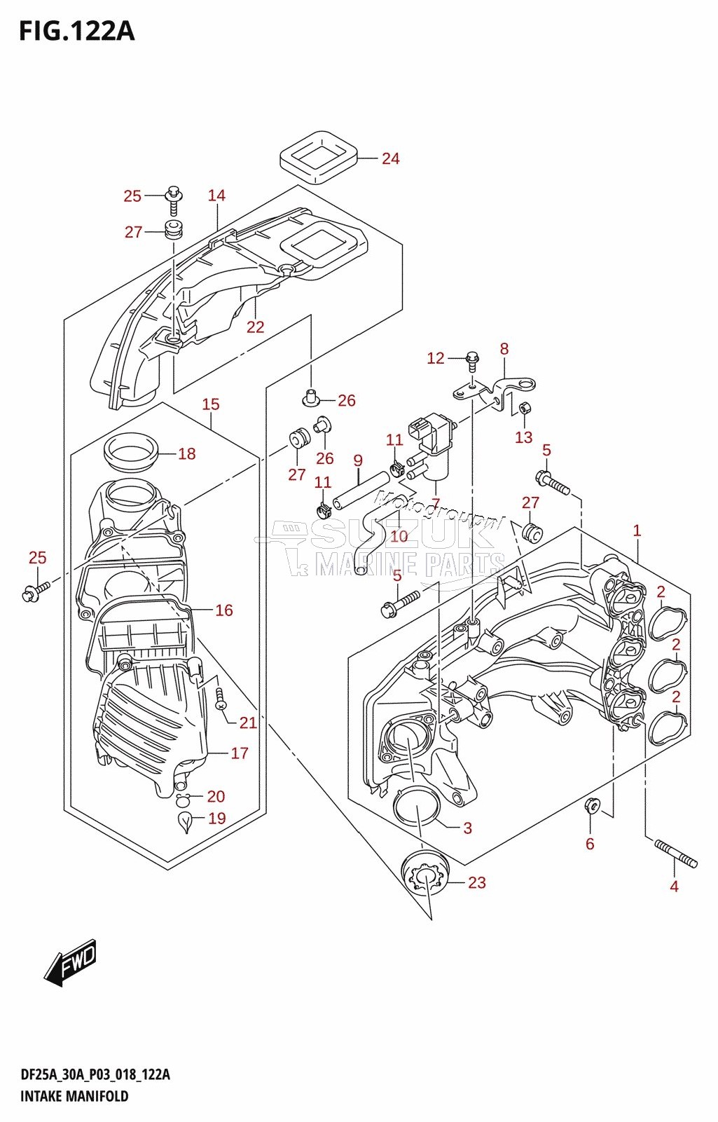 INTAKE MANIFOLD (DF25A,DF25AT,DF25ATH,DF25AQ)