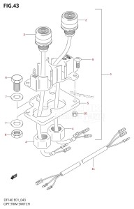 DF140 From 14001Z-880001 (E01 E40)  2008 drawing OPT:TRIM SWITCH