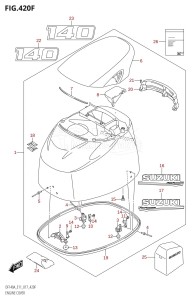 DF115A From 11503F-710001 (E11 E40)  2017 drawing ENGINE COVER (DF140AT:E11)