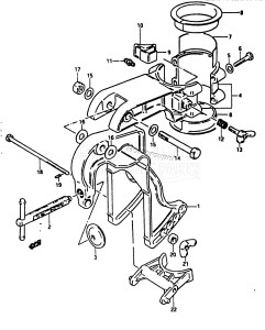 DT2 From 0201-200001 ()  1982 drawing CLAMP BRACKET /​ SWIVEL BRACKET 1