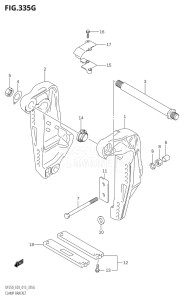 25004F-310001 (2013) 250hp E03-USA (DF250ST) DF250ST drawing CLAMP BRACKET (DF200T:E03:L-TRANSOM)