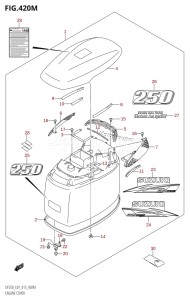 DF250 From 25003F-310001 (E01 E40)  2013 drawing ENGINE COVER (DF250Z:E40)