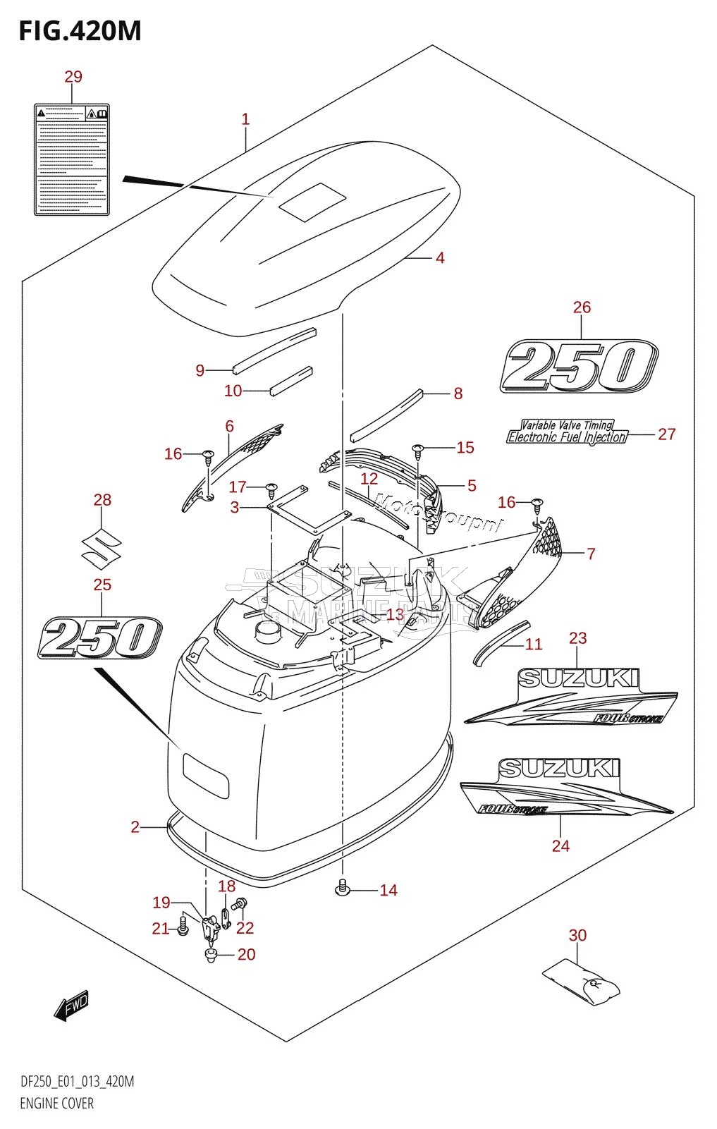 ENGINE COVER (DF250Z:E40)