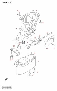 DF40A From 04003F-410001 (E01)  2014 drawing DRIVE SHAFT HOUSING (DF60AVT:E40)