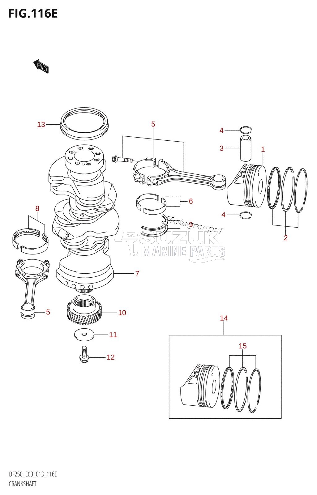 CRANKSHAFT (DF250T:E03)