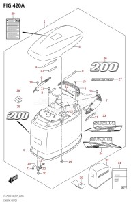 DF200 From 20002F-510001 (E03)  2015 drawing ENGINE COVER (DF200T:E03)