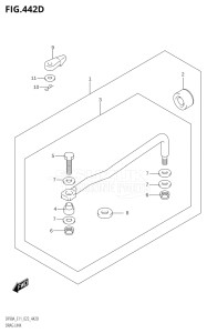 07003F-240001 (2022) 70hp E11 E40-Gen. Export 1-and 2 (DF70AT  DF70ATH  DF70ATH) DF70A drawing DRAG LINK ((DF70ATH,DF90ATH):022)