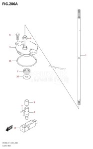 DF150A From 15003F-040001 (E01 E03 E40)  2020 drawing CLUTCH ROD