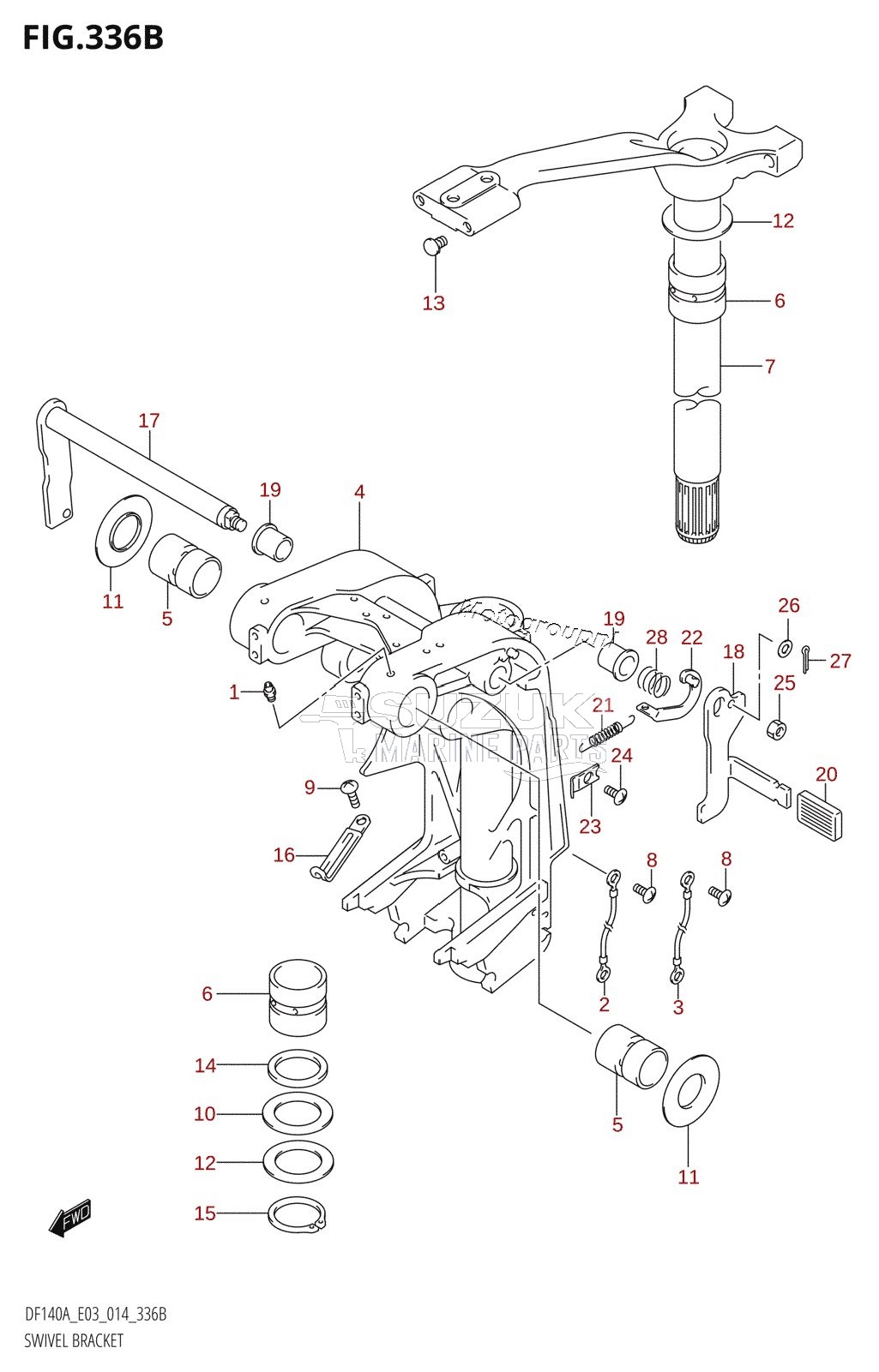 SWIVEL BRACKET (DF115AT:E03)