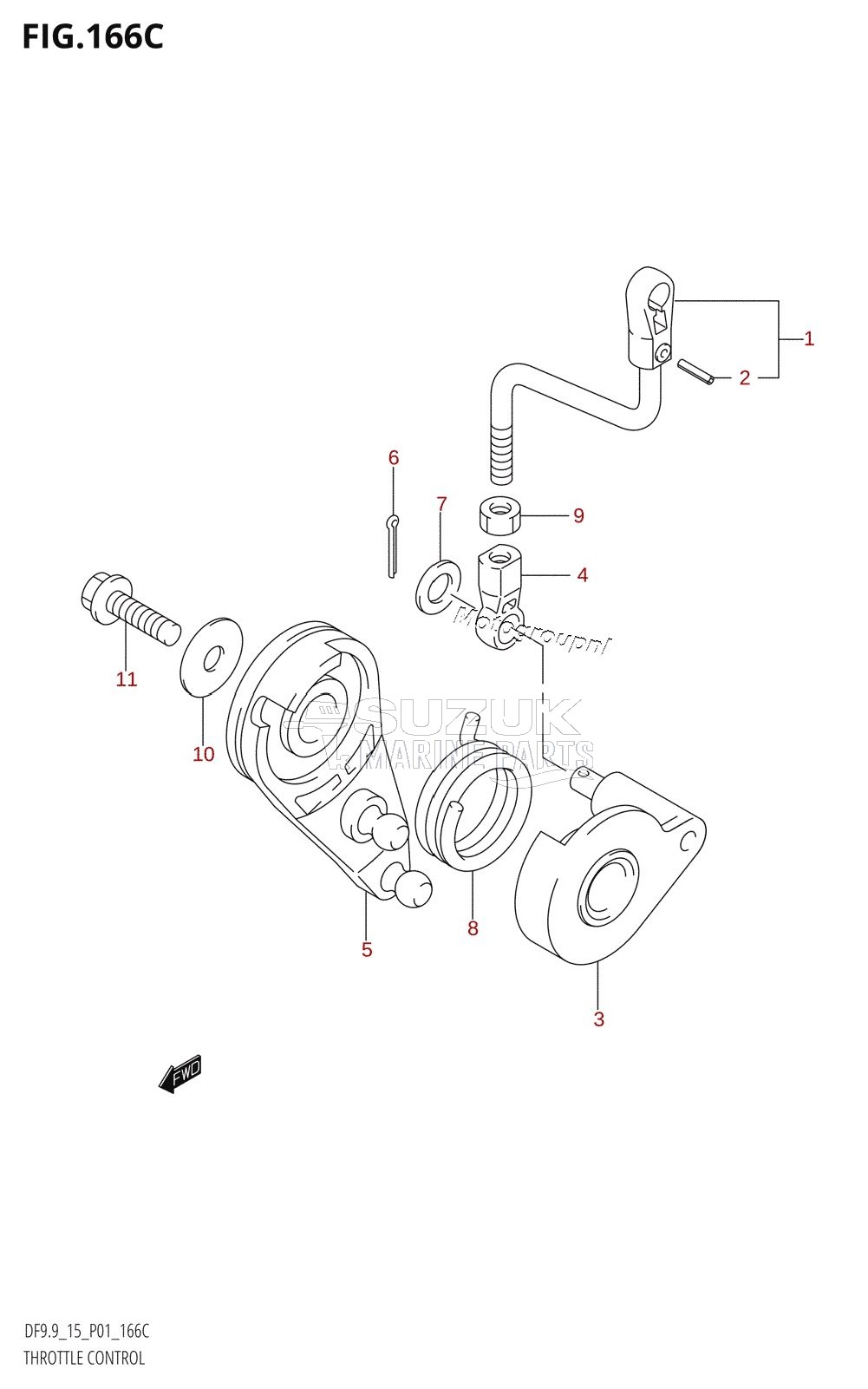 THROTTLE CONTROL (DF9.9R:(K5,K6,K7,K8,K9),DF15R:(K5,K6,K7,K8,K9,K10,011))