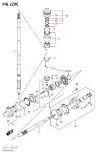 DF250Z From 25003Z-040001 (E40)  2020 drawing TRANSMISSION (DF225T,DF250T)